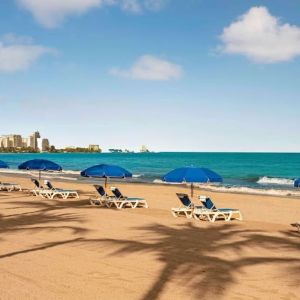 Beach access at Royal Sonesta San Juan.