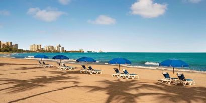 Beach access at Royal Sonesta San Juan.