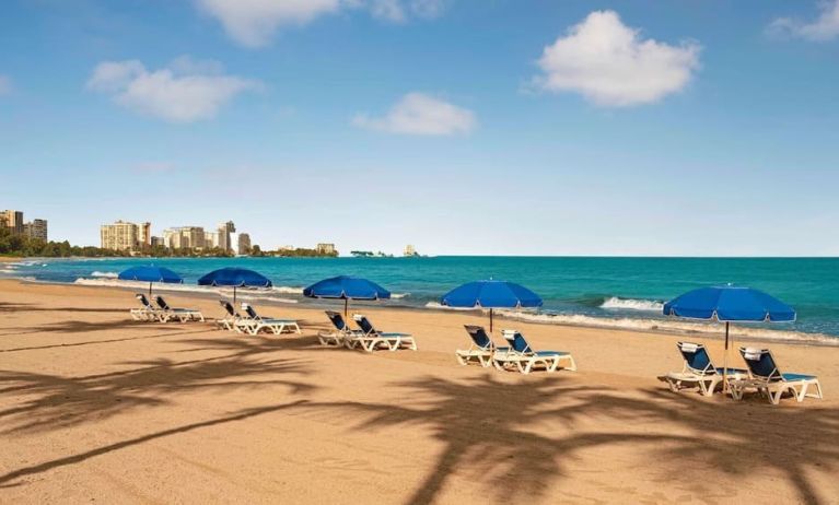 Beach access at Royal Sonesta San Juan.