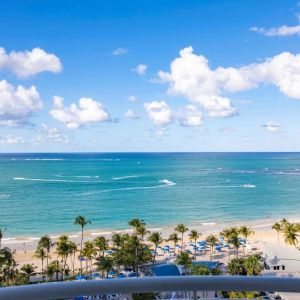 Beach view at Royal Sonesta San Juan.