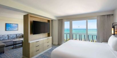 Spacious king day use room at Royal Sonesta San Juan.