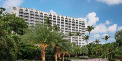 Hotel exterior by day at Royal Sonesta San Juan.