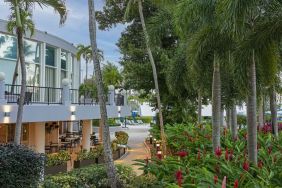 Hotel garden at Royal Sonesta San Juan.