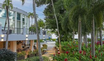 Hotel garden at Royal Sonesta San Juan.