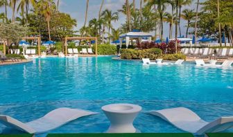 Pool and pool chairs at Royal Sonesta San Juan.