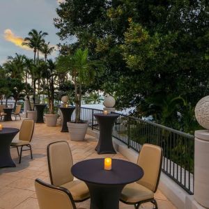 Outdoor dining and terrace at Royal Sonesta San Juan.