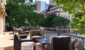 Outdoor terrace at The Stephen F Austin Royal Sonesta Hotel.