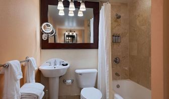 Guest bathroom at The Stephen F Austin Royal Sonesta Hotel.