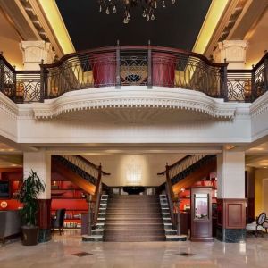 Lobby entrance at The Stephen F Austin Royal Sonesta Hotel.