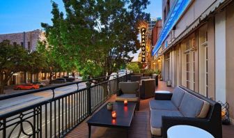 Outdoor terrace at The Stephen F Austin Royal Sonesta Hotel.