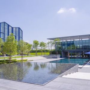 Outdoor pool area at Modena By Fraser Buriram.