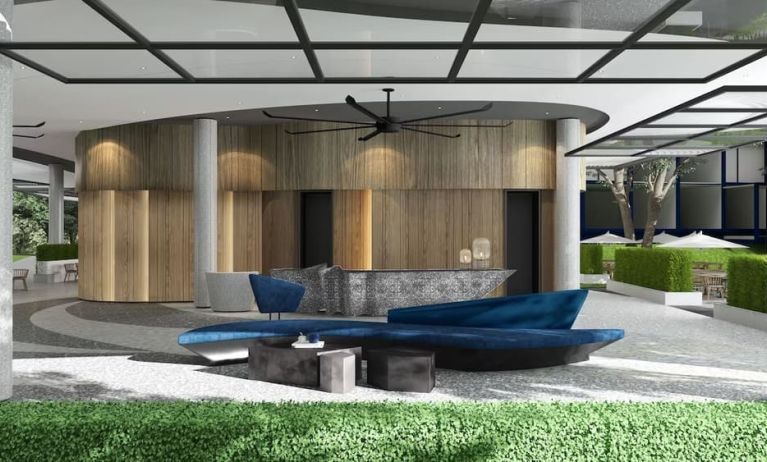 Outdoor lounge and lobby at Modena By Fraser Buriram.