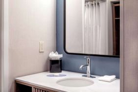 Guest bathroom at Sonesta Select Boston Foxborough Mansfield.