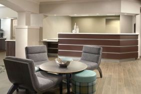 Lounge and coworking space at Sonesta ES Suites Raleigh Durham Airport Morrisville.