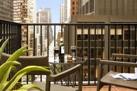 Hotel balcony at The Fifty Sonesta Select New York.