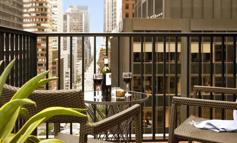 Hotel balcony at The Fifty Sonesta Select New York.