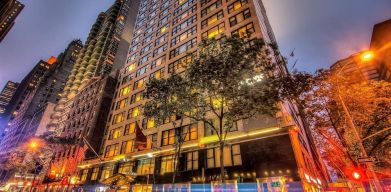 Hotel exterior at The Fifty Sonesta Select New York.