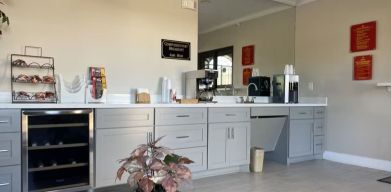 Kitchen area at Palace Inn Westheimer.
