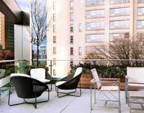 Outdoor terrace at The Tillary Hotel.