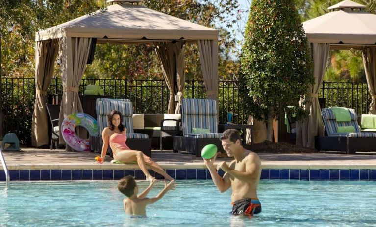 Pool cabanas available at Signia By Hilton Orlando Bonnet Creek.