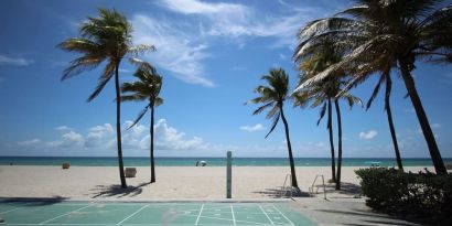 Beach access at Shore View Hotel.