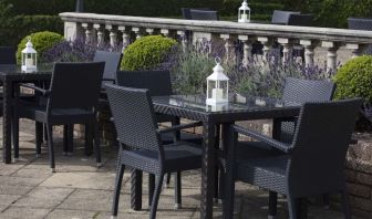 Outdoor seating area at DoubleTree By Hilton Oxford Belfry.