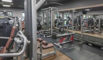 Fitness center at DoubleTree By Hilton Oxford Belfry.