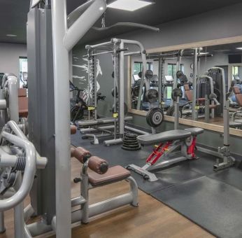 Fitness center at DoubleTree By Hilton Oxford Belfry.