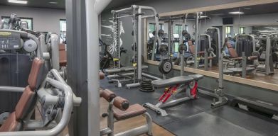 Fitness center at DoubleTree By Hilton Oxford Belfry.