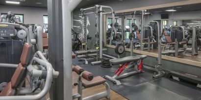 Fitness center at DoubleTree By Hilton Oxford Belfry.