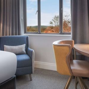 Cozy day use room with work desk at DoubleTree By Hilton Oxford Belfry.