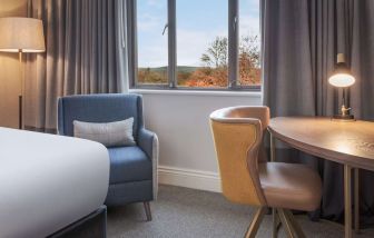 Cozy day use room with work desk at DoubleTree By Hilton Oxford Belfry.