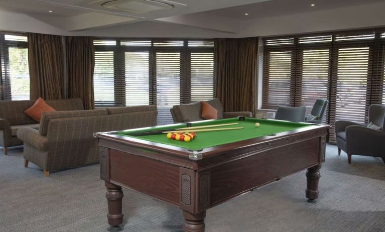 Game room with pool table at DoubleTree By Hilton Oxford Belfry.