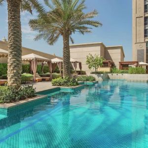 Outdoor pool at Hilton Dubai Al Habtoor City.