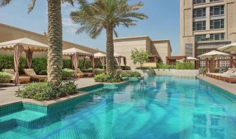 Outdoor pool at Hilton Dubai Al Habtoor City.