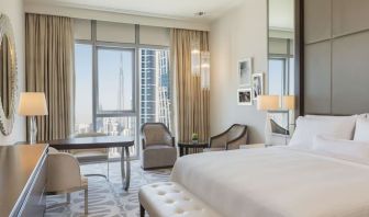 King room at Hilton Dubai Al Habtoor City.