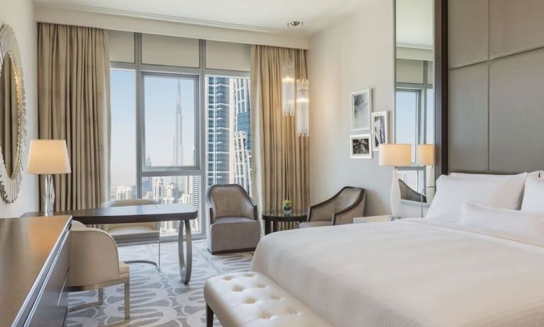 King room at Hilton Dubai Al Habtoor City.