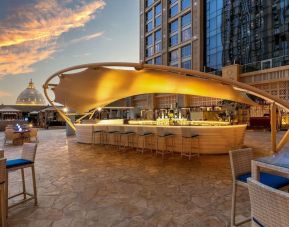 Rooftop bar at Hilton Dubai Al Habtoor City.
