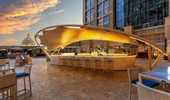 Rooftop bar at Hilton Dubai Al Habtoor City.