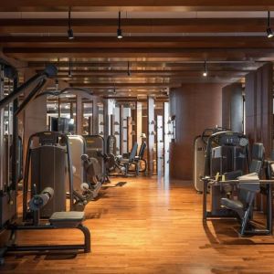 Gym equipment at Hilton Dubai Al Habtoor City.