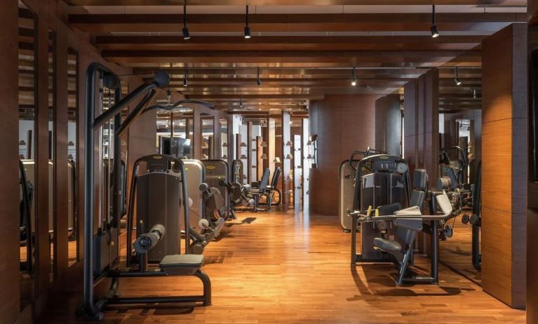 Gym equipment at Hilton Dubai Al Habtoor City.