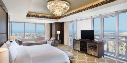 Day use room at Hilton Dubai Al Habtoor City.