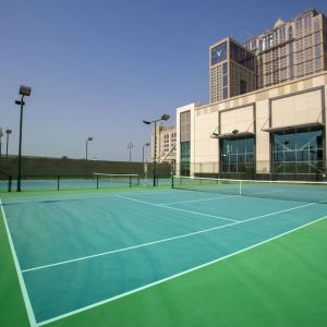 Tennis court at Hilton Dubai Al Habtoor City.