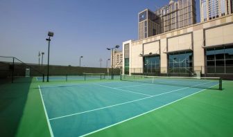 Tennis court at Hilton Dubai Al Habtoor City.