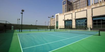 Tennis court at Hilton Dubai Al Habtoor City.