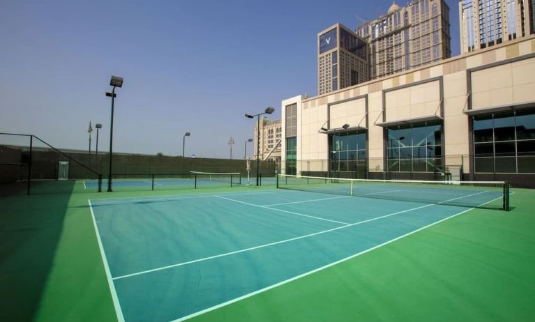 Tennis court at Hilton Dubai Al Habtoor City.