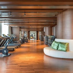 Fitness center at Hilton Dubai Al Habtoor City.