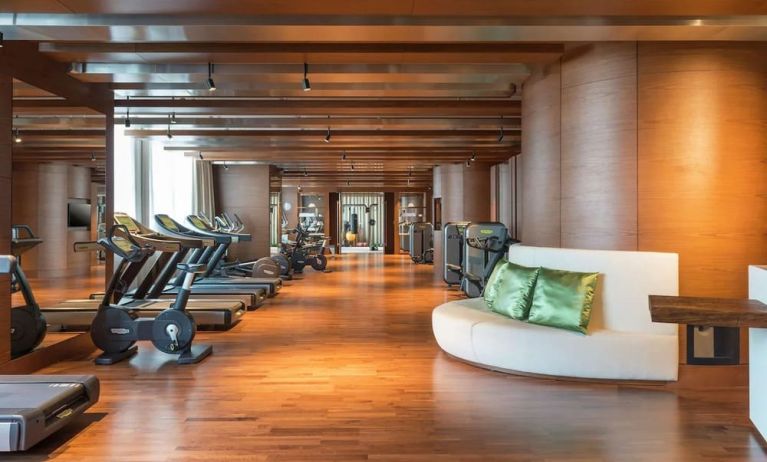 Fitness center at Hilton Dubai Al Habtoor City.