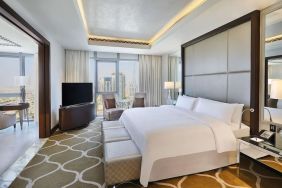 Spacious king room at Hilton Dubai Al Habtoor City.