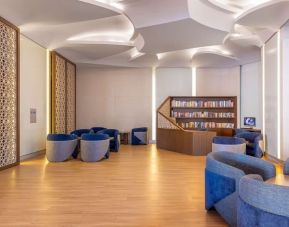 Library and lounge at Hilton Dubai Al Habtoor City.